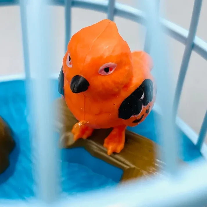 TALKBACK MUSICAL LIGHT BIRD CAGE WITH 2 BIRDS BEAUTIFUL TOY