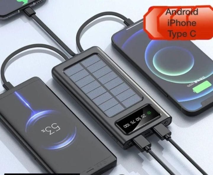 4 in 1 Solar Power Bank Ultra-large Capacity